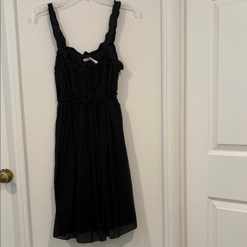 Chic Black Ruffled Mini Dress - Leon Max - Limited Edition